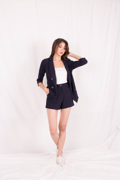 *PREMIUM* - Shelia Suit up Blazer in Navy - Self Manufactured by LBRLABEL