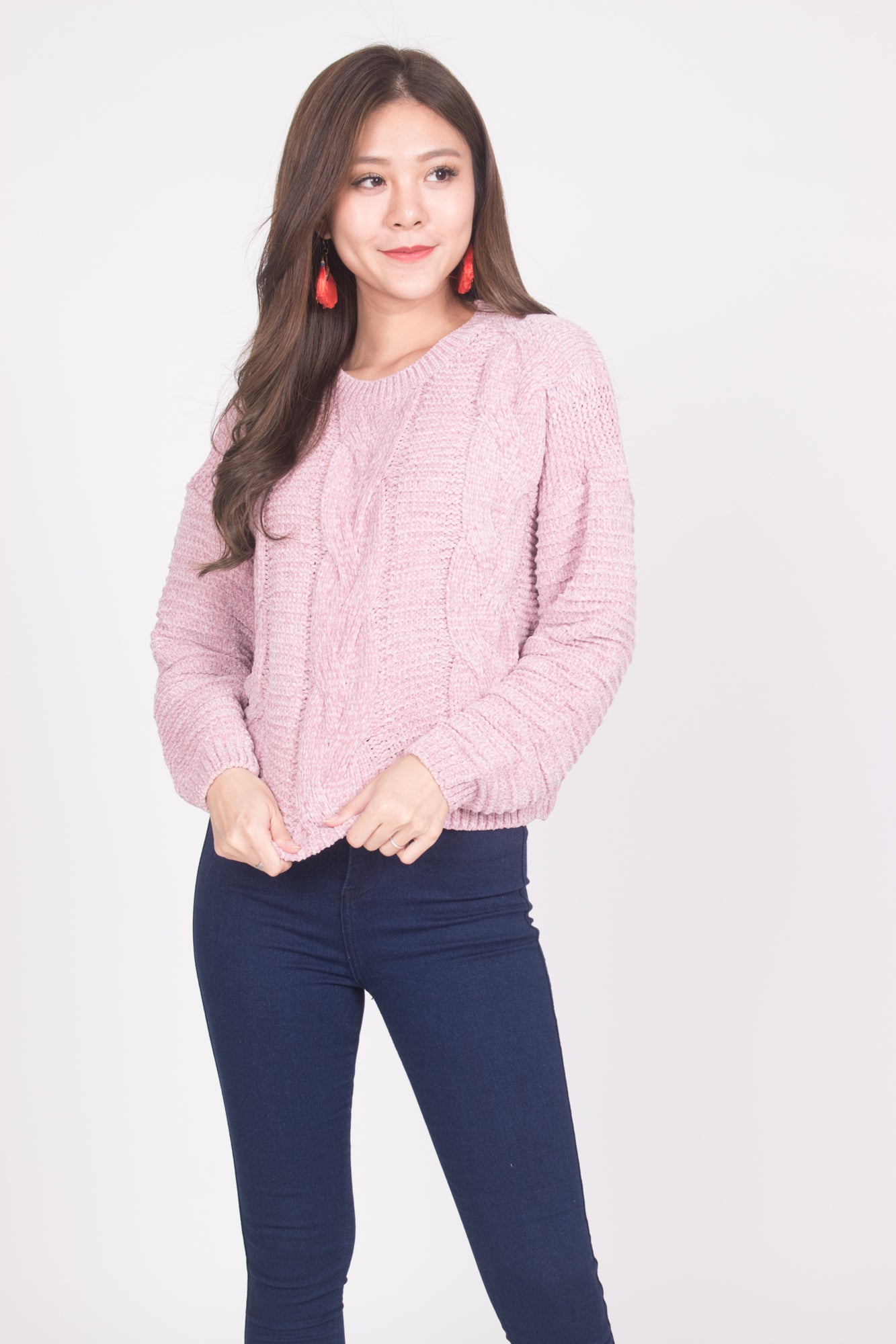 Lisa Knit Pullover in Pink