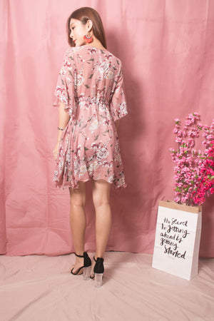 
                  
                    Load image into Gallery viewer, Adelina Floral Dress in Blush
                  
                