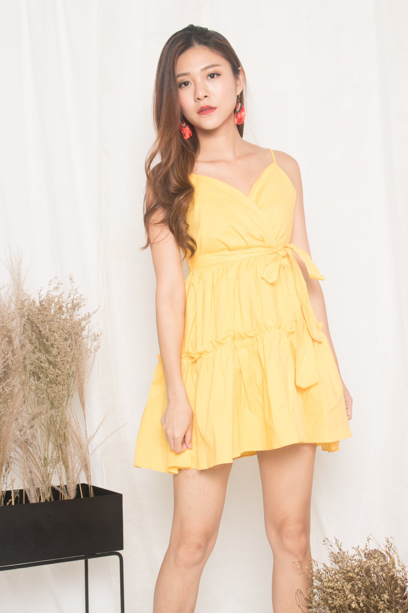 Oksar Layer Dress in Yellow