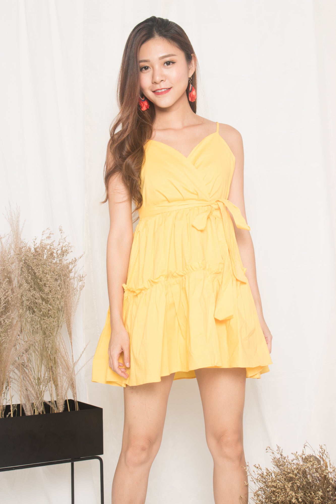 Oksar Layer Dress in Yellow