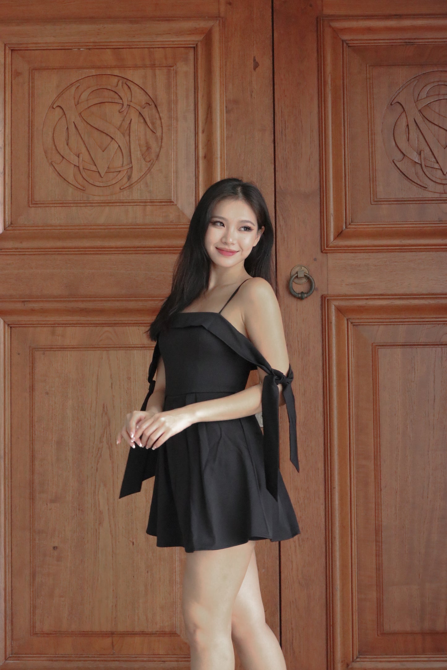 Lizlia Two-way Dress Romper in Black