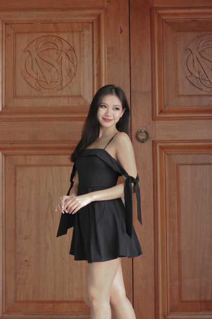 Lizlia Two-way Dress Romper in Black