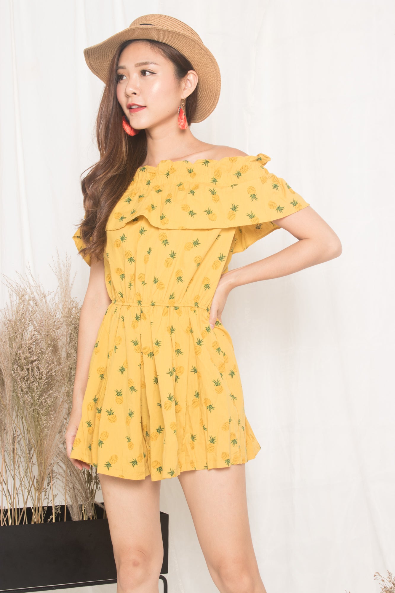 Pineapple Maximum Offsie Dress