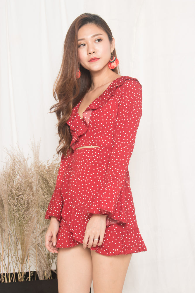 
                  
                    Load image into Gallery viewer, Felicity Polkadot Dress in Red
                  
                