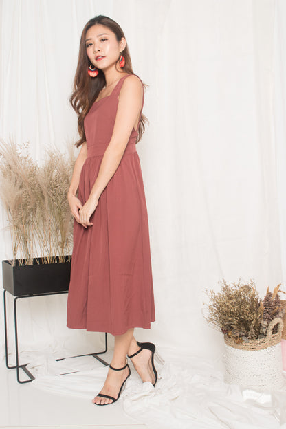 Maisie Low Back Dress in Blush