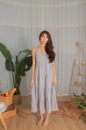 
                  
                    Load image into Gallery viewer, *PREMIUM* - Joeylia Tiered Maxi Dress in Grey - Self Manufactured by LBRLABEL
                  
                