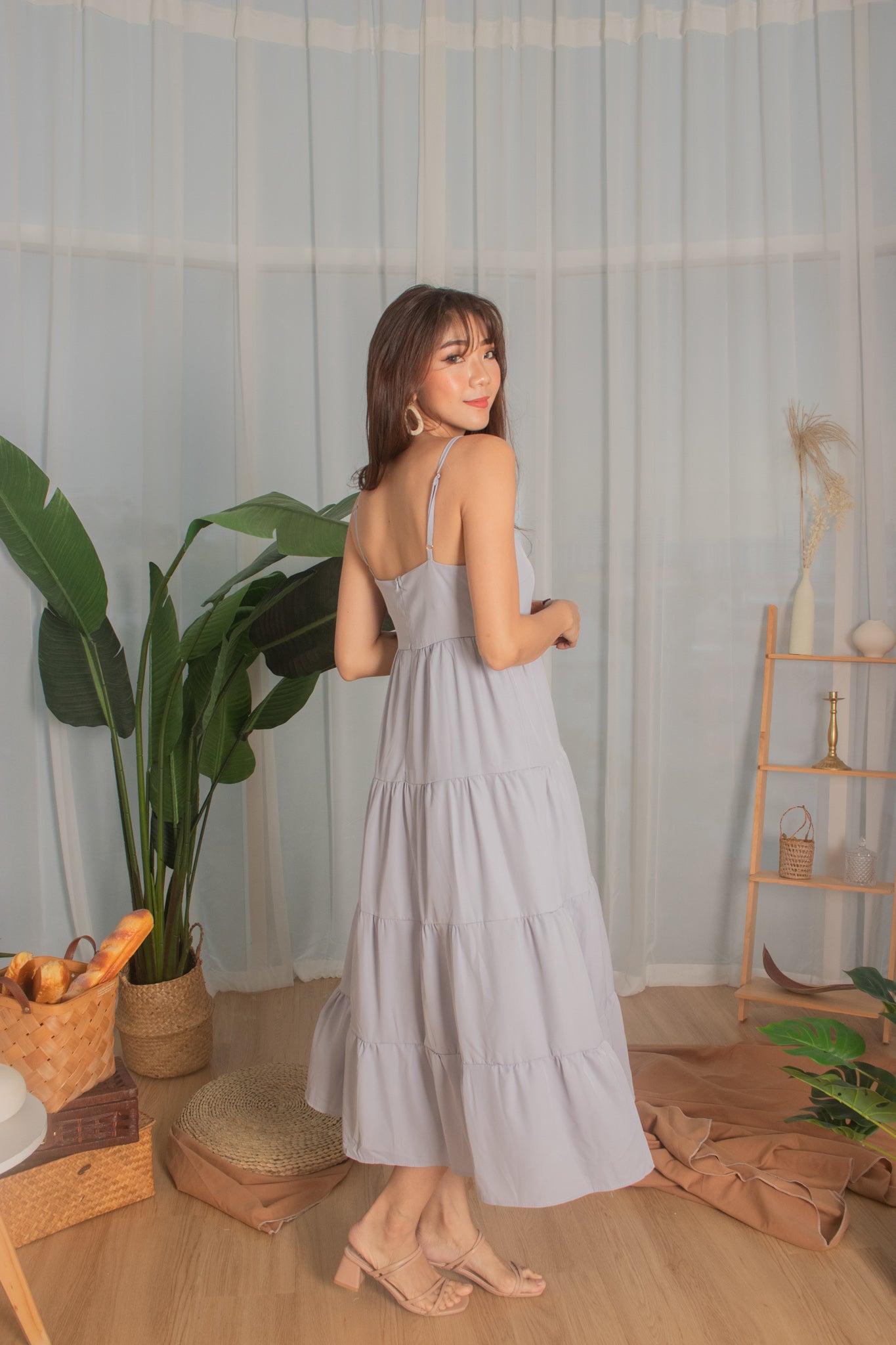 *PREMIUM* - Joeylia Tiered Maxi Dress in Grey - Self Manufactured by LBRLABEL