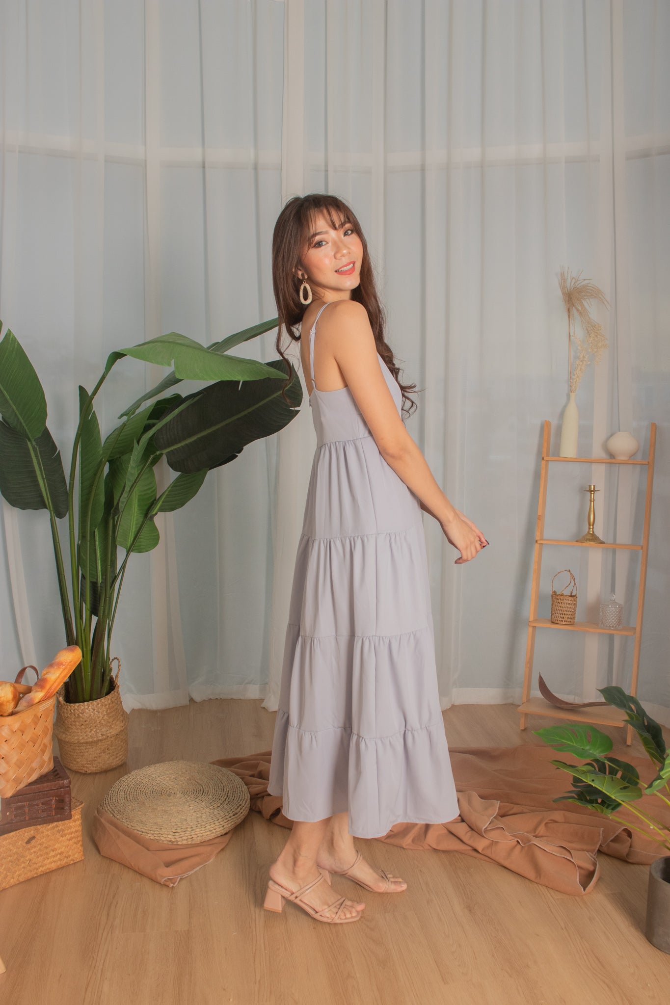 *PREMIUM* - Joeylia Tiered Maxi Dress in Grey - Self Manufactured by LBRLABEL