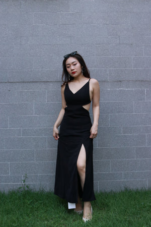 
                  
                    Load image into Gallery viewer, Melissa Cut Out Slit Dress
                  
                