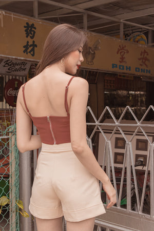 
                  
                    Load image into Gallery viewer, *PREMIUM* - Rizlia Cami Spag Top in Rust - Self Manufactured by LBRLABEL
                  
                