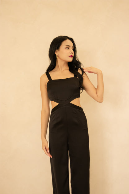 Leyslia Cut Out Jumpsuit in Black