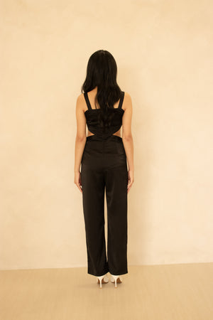 
                  
                    Load image into Gallery viewer, Leyslia Cut Out Jumpsuit in Black
                  
                