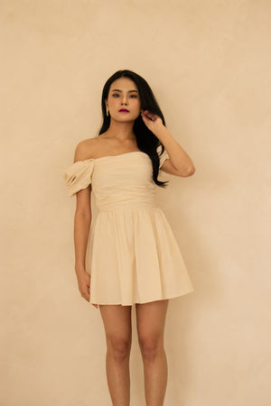 
                  
                    Load image into Gallery viewer, Cahlia Babydoll Dress Romper in Ivory
                  
                