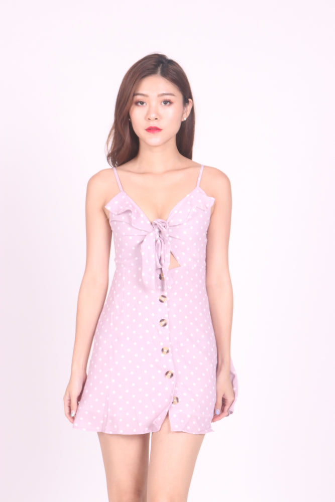 
                  
                    Load image into Gallery viewer, Hyeal Polkadot Dress in Pink
                  
                
