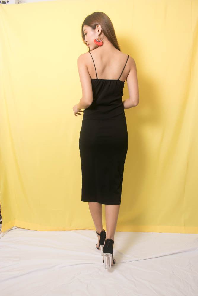 Lorna Basic Cami Dress in Black