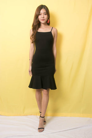 
                  
                    Load image into Gallery viewer, * PREMIUM * TALIA CAMI MERMAID DRESS IN BLACK - SELF MANUFACTURED BY LBRLABEL
                  
                