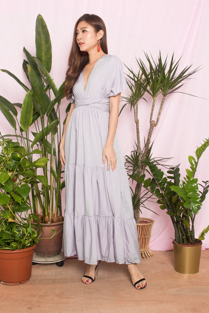 LUXE - PARIS LOVER DO IT YOURSELF MAXI DRESS IN GREY