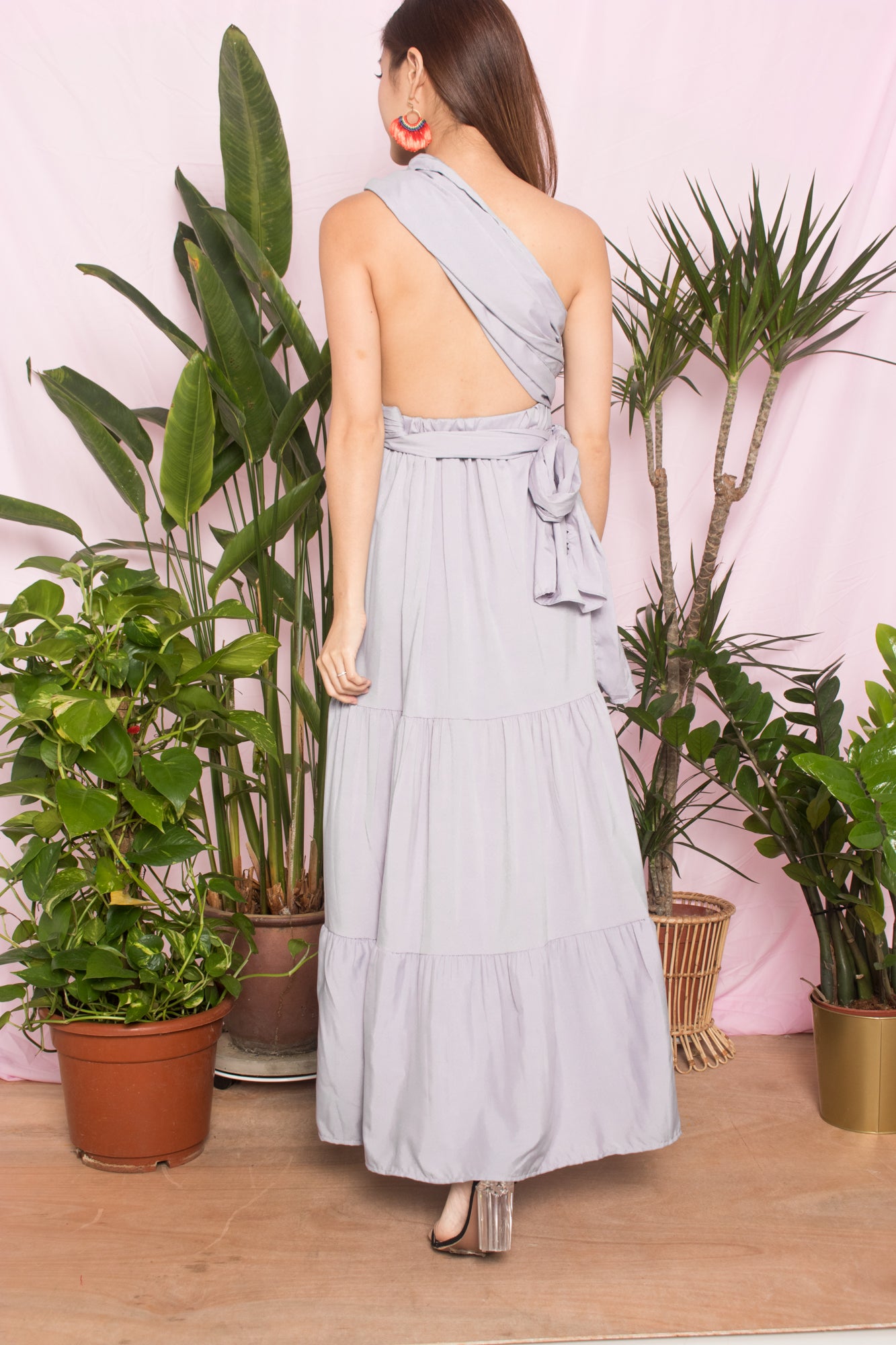 LUXE - PARIS LOVER DO IT YOURSELF MAXI DRESS IN GREY