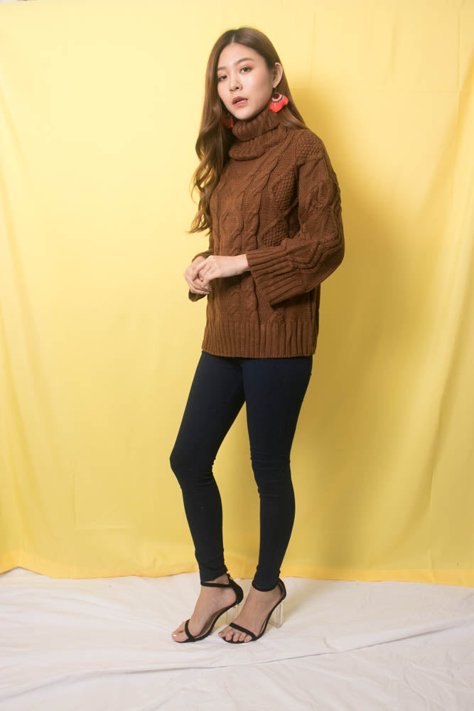 
                  
                    Load image into Gallery viewer, Sequea Knit Pullover in Brown
                  
                