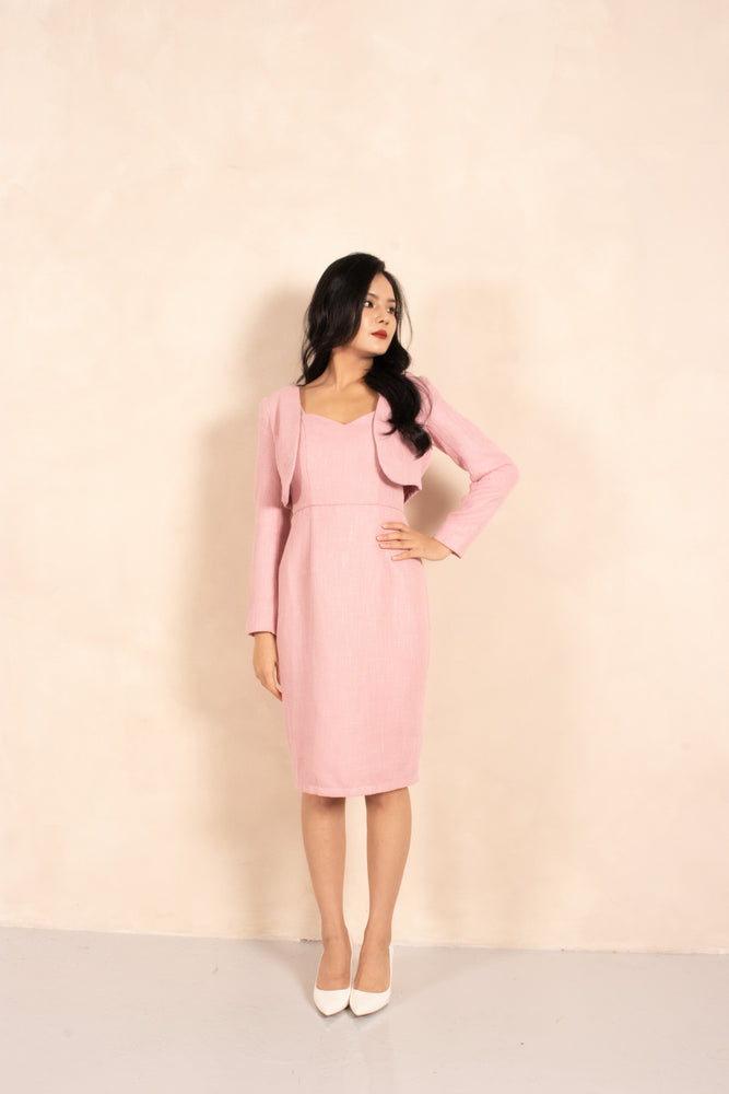 
                  
                    Load image into Gallery viewer, Gisellia Tweed Jacket in Pink
                  
                