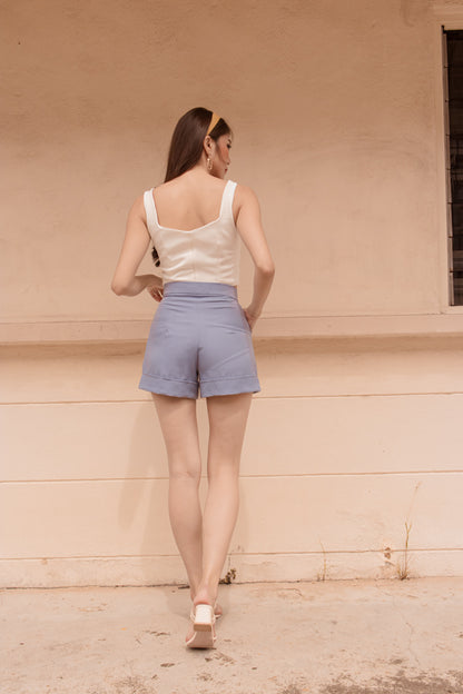 *PREMIUM* - Coralia Shorts in Periwinkle - Self Manufactured by LBRLABEL