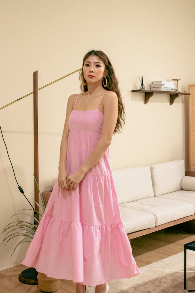 Mia Maxi Dress in Bright Pink