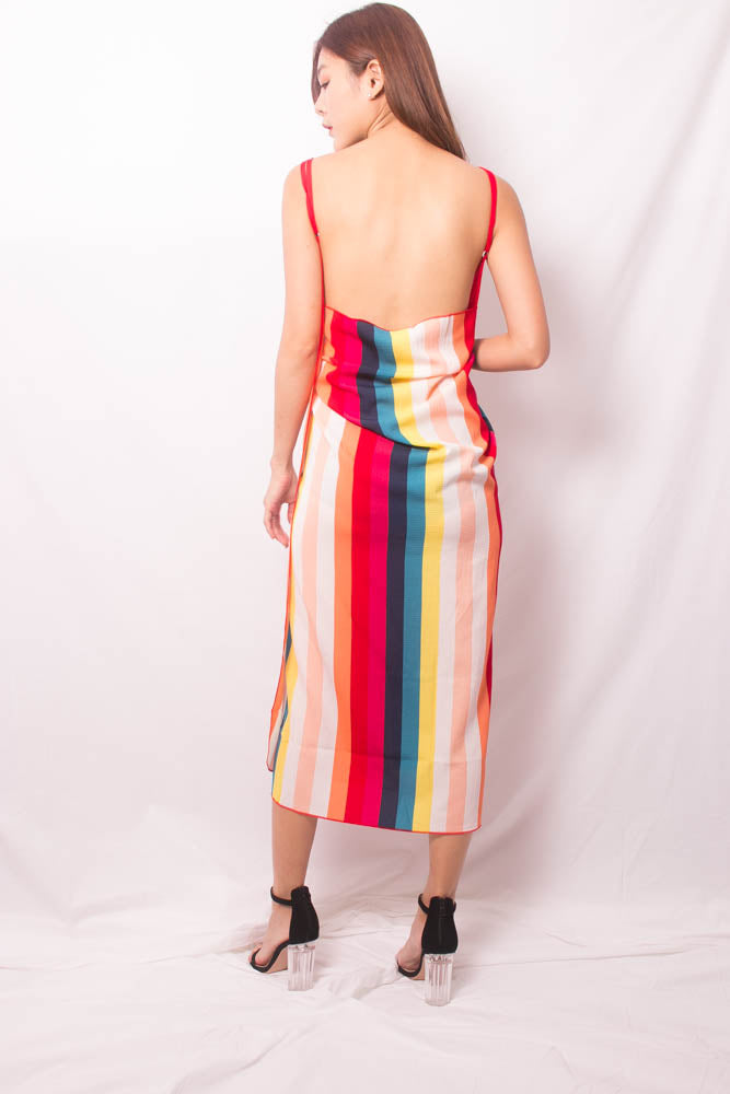 
                  
                    Load image into Gallery viewer, Melsia Multi Coloured Midi Dress
                  
                