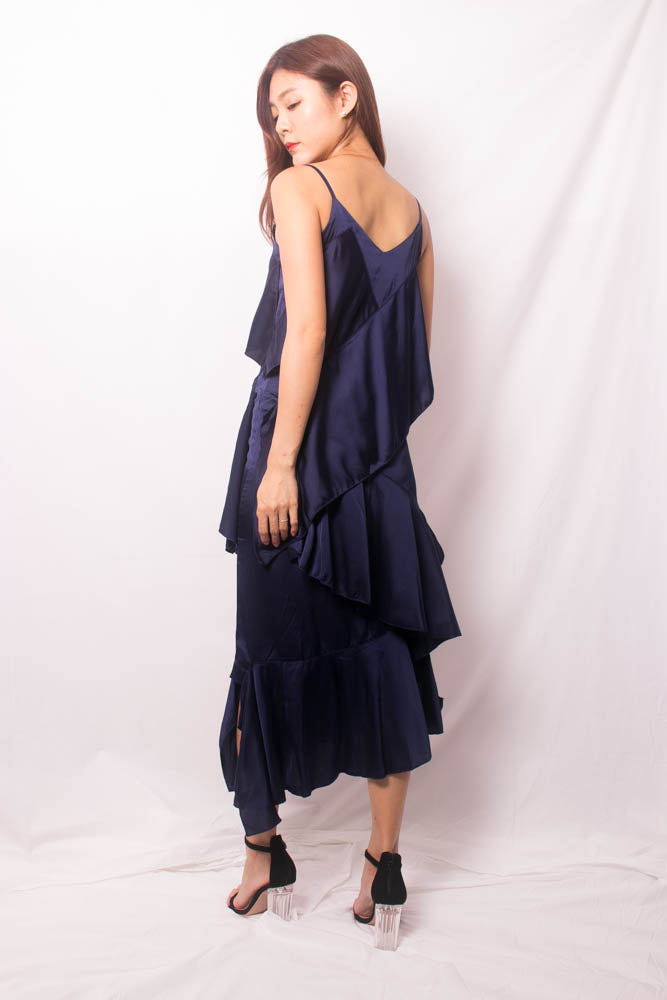 
                  
                    Load image into Gallery viewer, * LUXE * Desarah Layer Dress in Navy
                  
                