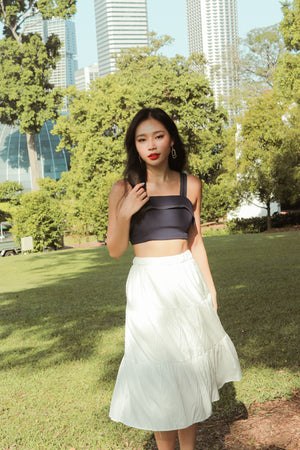 
                  
                    Load image into Gallery viewer, * PREMIUM * - Ethelia Midi Skirt in White - SELF MANUFACTURED BY LBRLABEL
                  
                
