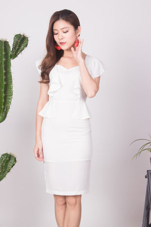 
                  
                    Load image into Gallery viewer, Klerisa Flutter Lace Dress in White
                  
                