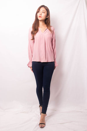 
                  
                    Load image into Gallery viewer, Nera Basic Sleeved Top in Pink
                  
                