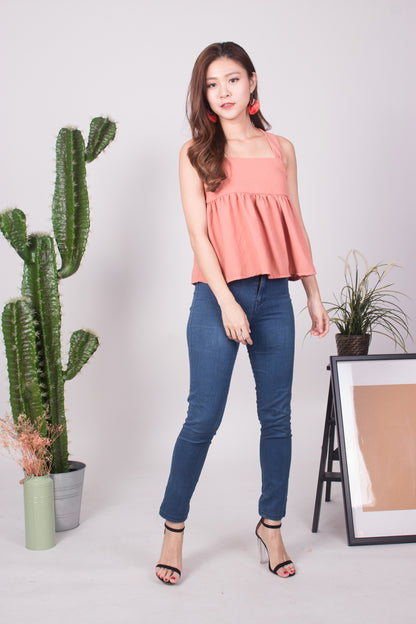 CEIRA BABYDOLL TOP IN BLUSH