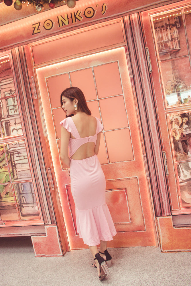 
                  
                    Load image into Gallery viewer, Dehala Flutter Dress in Pink
                  
                