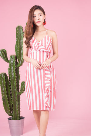 
                  
                    Load image into Gallery viewer, *LUXE* Zeola Stripes Dress in Pink
                  
                