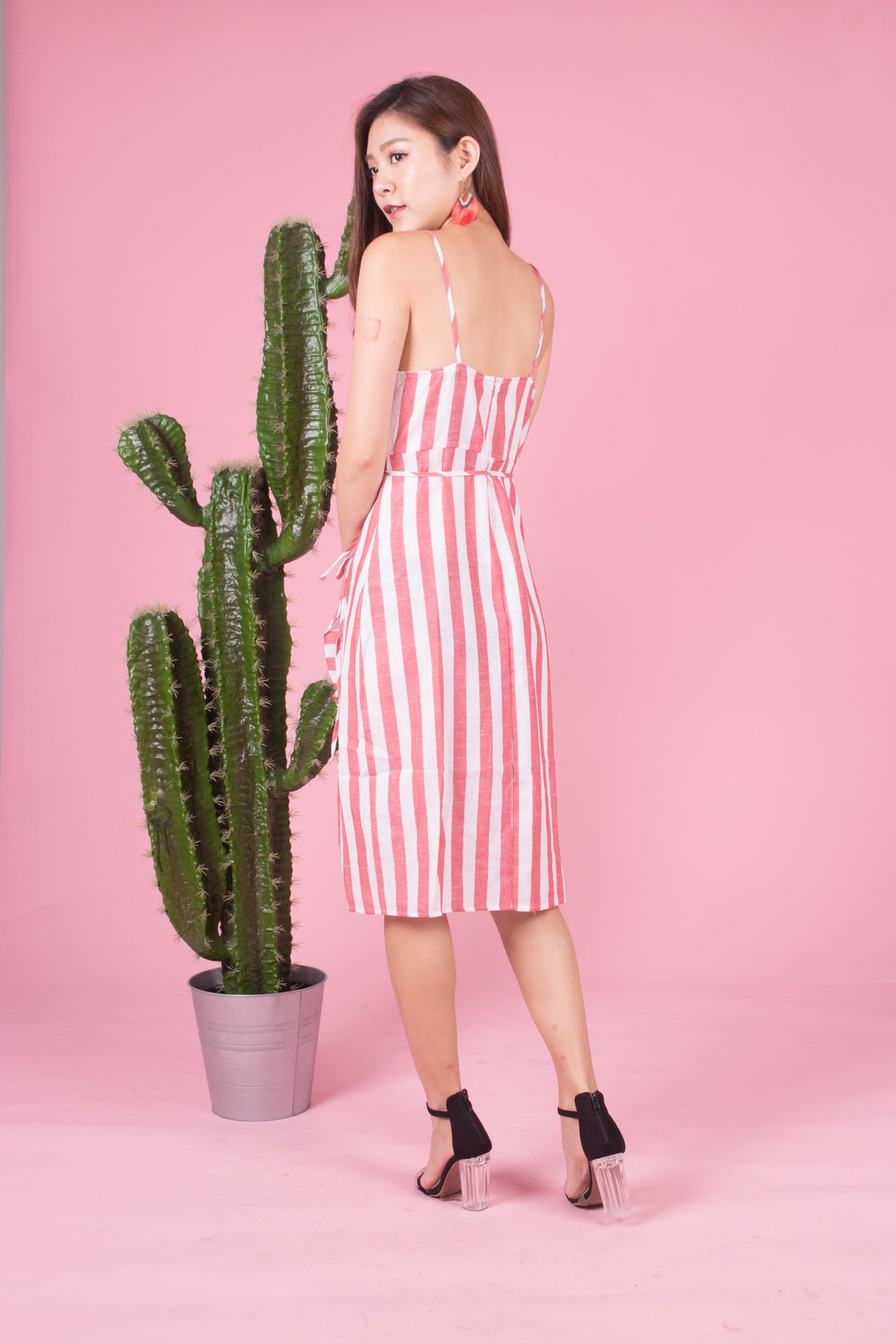 *LUXE* Zeola Stripes Dress in Pink