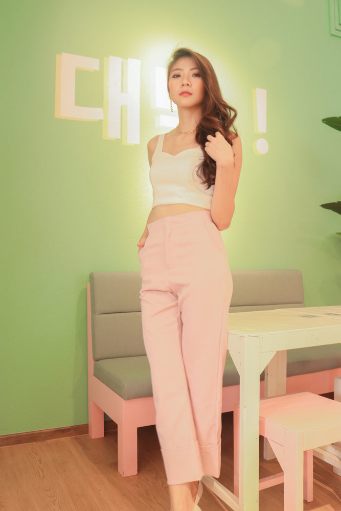 
                  
                    Load image into Gallery viewer, * PREMIUM * - Tinalia Straight Cut Highwaisted Pants in Lilac Pink - Self Manufactured by LBRLABEL
                  
                