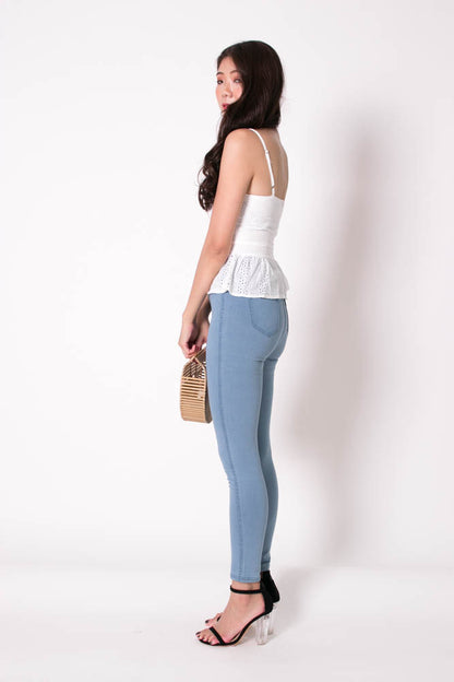 *PREMIUM* Cocolia Eyelet Top in White - Self Manufactured by LBRLABEL