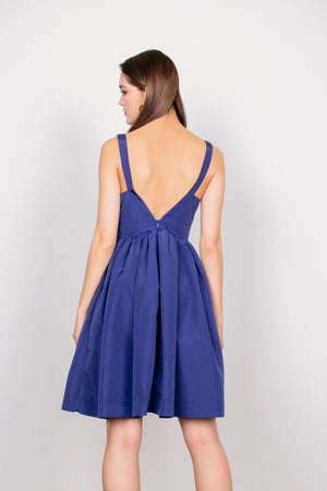 
                  
                    Load image into Gallery viewer, Stellar Bare Back Skater Dress in Cobalt Blue
                  
                