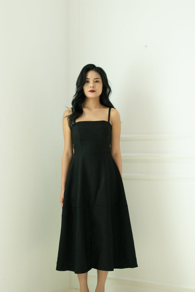 
                  
                    Load image into Gallery viewer, Anthea Midi Dress in Black
                  
                