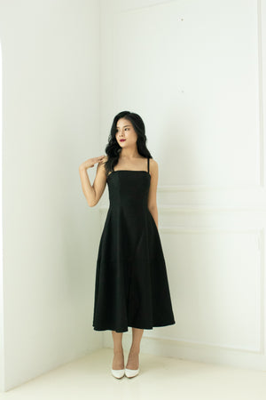 
                  
                    Load image into Gallery viewer, Anthea Midi Dress in Black
                  
                