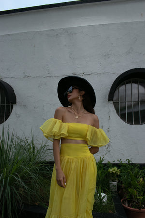 
                  
                    Load image into Gallery viewer, Ezann Mesh Skirt in Yellow
                  
                