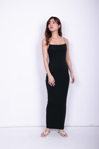 Arabella Basic Cami Maxi Dress in Black