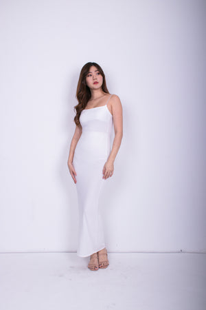 
                  
                    Load image into Gallery viewer, Arabella Basic Cami Maxi Dress in White
                  
                
