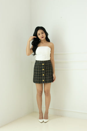 
                  
                    Load image into Gallery viewer, Suann Tweed Skirt in Black
                  
                