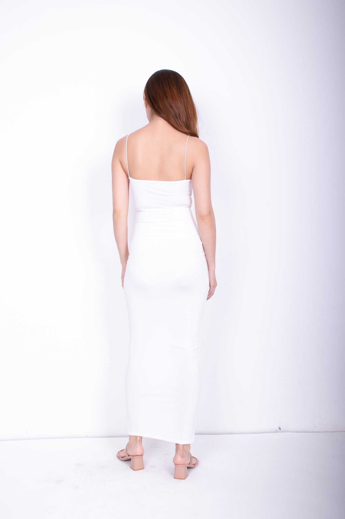 Arabella Basic Cami Maxi Dress in White