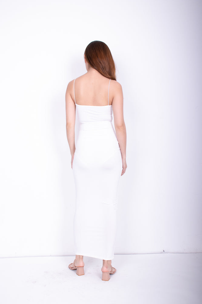 
                  
                    Load image into Gallery viewer, Arabella Basic Cami Maxi Dress in White
                  
                