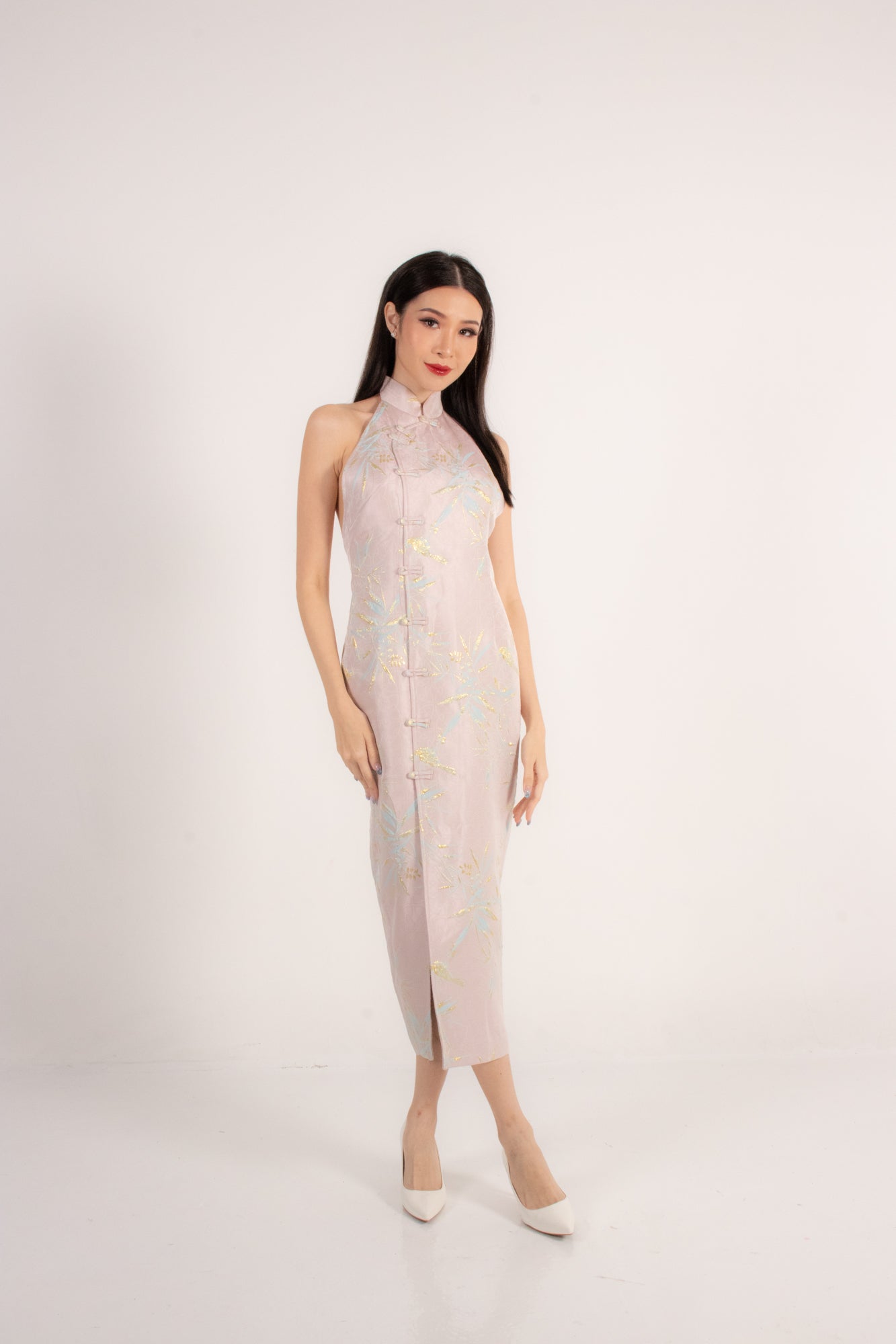 Yuan Oriental Qipao Dress in Pink