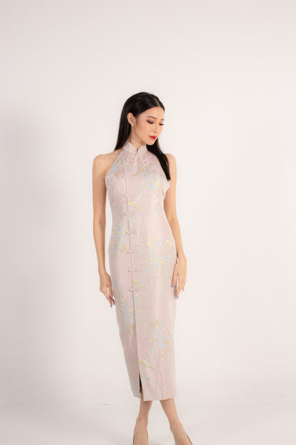 Yuan Oriental Qipao Dress in Pink