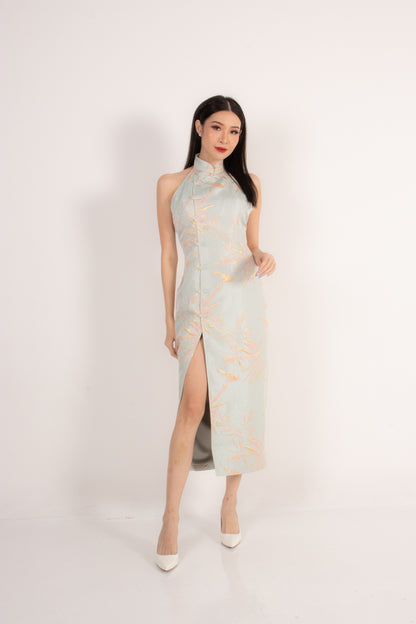 Yuan Oriental Qipao Dress in Mint